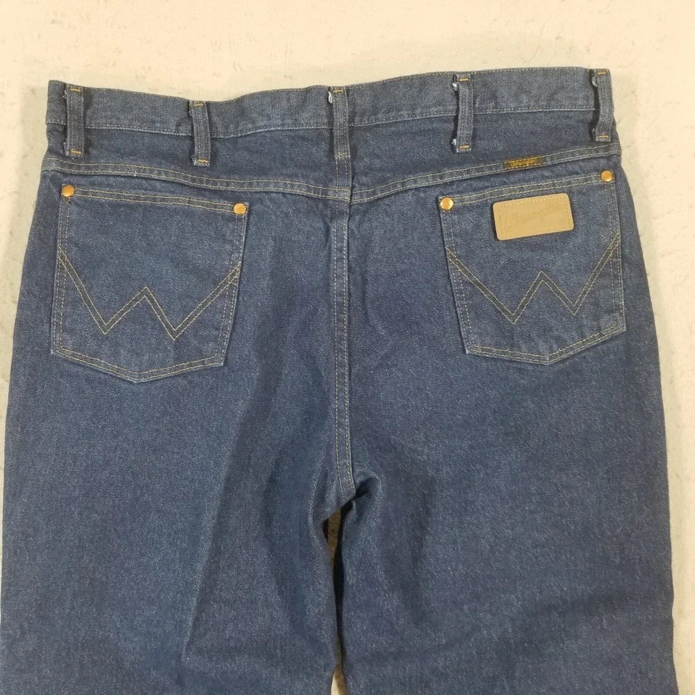 Wrangler jeans men's 38x28 Cowboy Cut 936PWD blue denim pants retro western